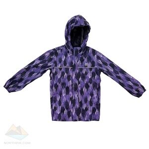 MEC Aquanator Rain Jacket | Purple Abstract Print | Child Size 6 | EUC